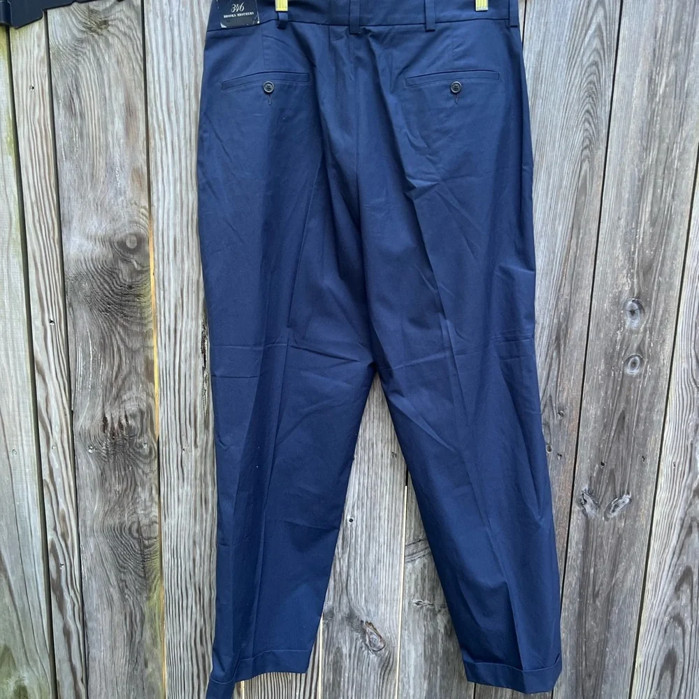 BROOKS BROTHERS 346 Navy Blue Pants Slacks Mens 36x30 NWT NEW